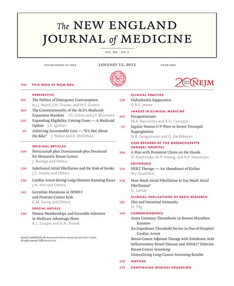 The New England Journal Of Medicine Comes To Vhio