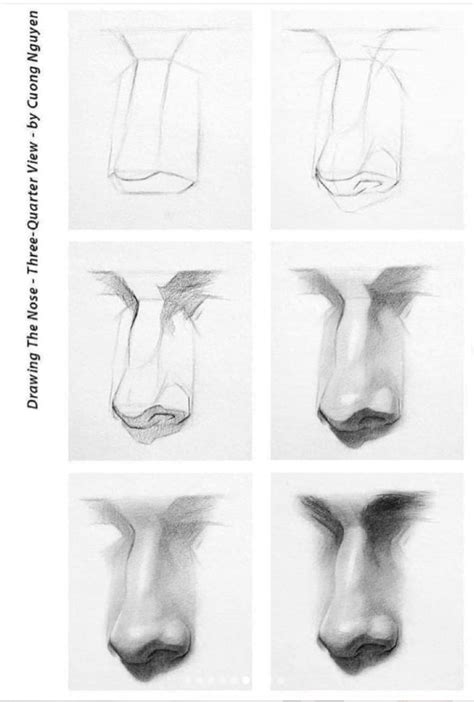 Drawing and shading noses tutorial. home page final | Nose drawing, Portrait drawing tips ...