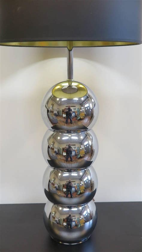 George Kovacs Stacked Chrome Sphere Lamp At 1stdibs