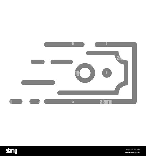 Money Flow Line Icon Currency Vector Illustration Isolated On White