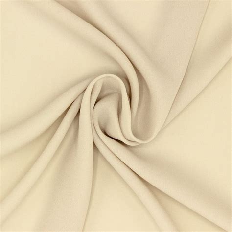 Light Crêpe Fabric In Polyester Beige