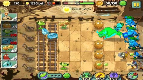 Plants Vs Zombies 2 Wild West Day 9 1star 2star And 3star Youtube