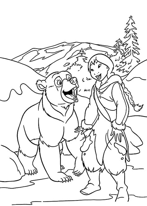Brother bear coloring pages to download and print for free