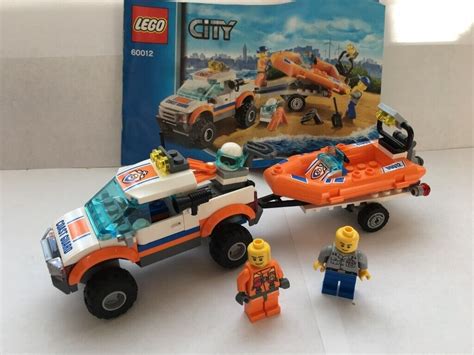 Lego City Coast Guard 4x4 And Diving Boat Set 60012 Complete With