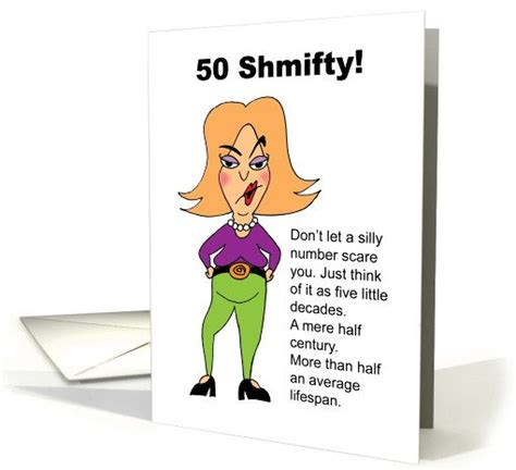 A man walks into a bar on the 50th floor. 50th Birthday - 50 Shmifty card | Moms 50th birthday, 50th ...