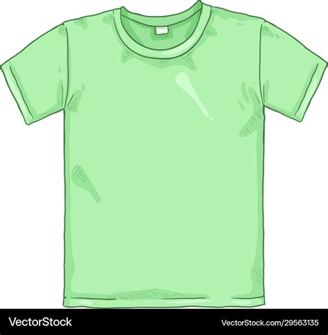 Single Cartoon Light Green T Shirt Royalty Free Vector