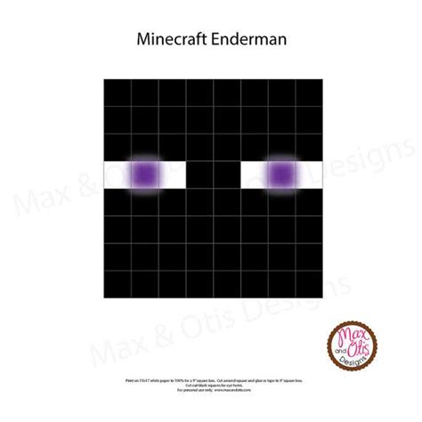Printable Minecraft Enderman To Make Box Head By Maxandotis 500