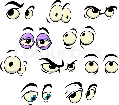 Cartoon Eyes With Different Expressions Stock Vector Colourbox