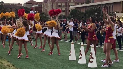 Usc Trojan Marching Band At Spring Practice 12 Tribute To Troy Youtube