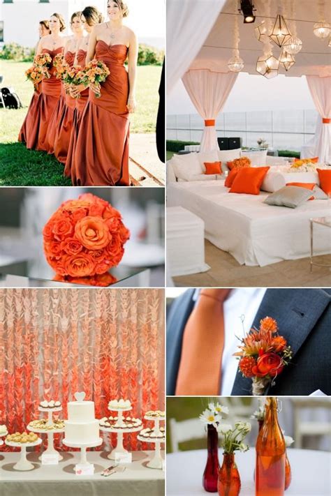 Inspirational Wedding Ideas #149: Burnt Orange | | Orange grey wedding
