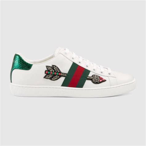 Gucci Ace Embroidered Sneaker White Leather Gucci Shoes All Gucci