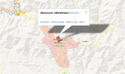 Check Mussoorie Map Mussoorie India