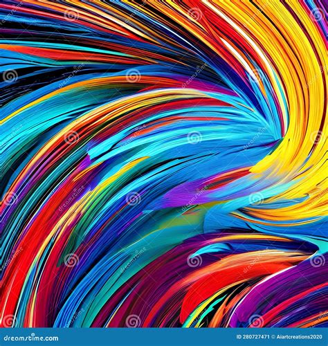 A Digital Exploration of Emotions, with Swirling Brushstrokes and