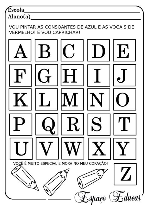 Alfabeto Para Colorir Vogais And Consoantes Atividades Para Educação Infantil Trazos De