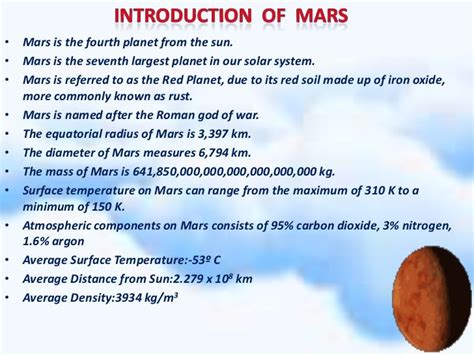 Mars Facts Ppt
