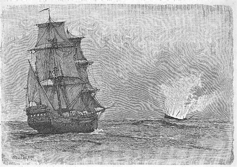 "The French Ship on Fire" for Daniel Defoe's "Adventures of Robinson Crusoe" (1863-64)