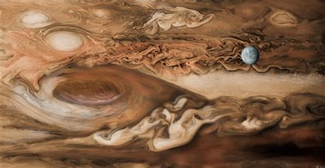 Digital Art Space Universe Planet Brown Jupiter Moon Europa