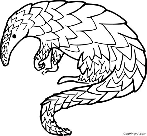 They are unique in this feature as no other living animal has such scales. Pangolin Coloring Pages - ColoringAll