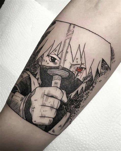 Kakashi Hatake Naruto Tattoo Anime Tattoos Kakashi Tattoo