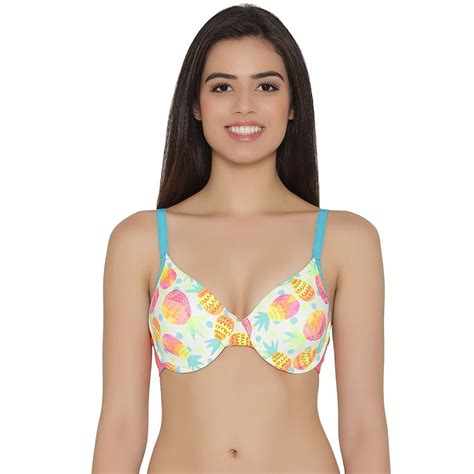 Buy Padded Underwired Printed T Shirt Bra Online India Best Prices Cod Clovia Br1235p18