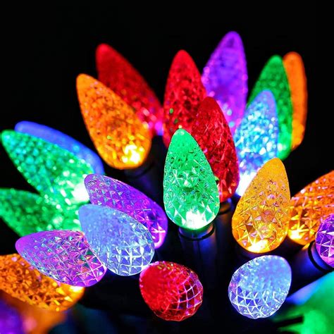 Christmas String Lights Swonuk 50 Led 164ft C6 Battery Operated Green