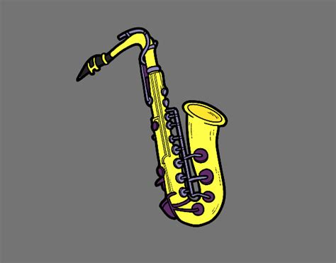Colored Page A Tenor Saxophone Painted By User Not Registered