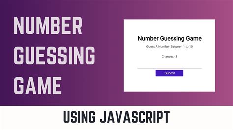 Number Guessing Game Using Html Css Javascript Youtube