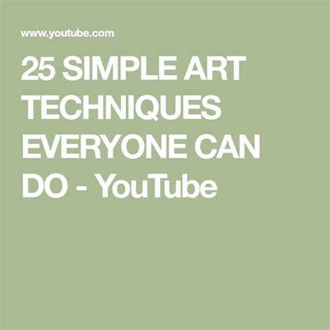 25 Simple Art Techniques Everyone Can Do Youtube Simple Art Art