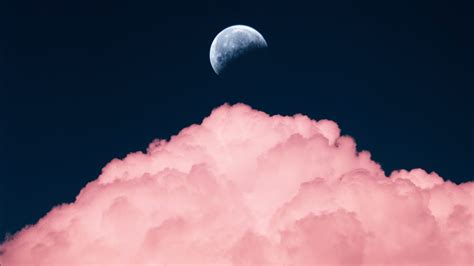Wallpapers Hd Moon Above Clouds
