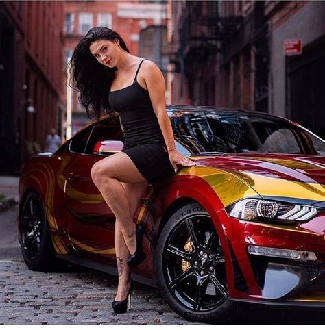 Pin By Cars Cycles And Cool 🏁 On Cool Carshot Woman Mustang Girl Car
