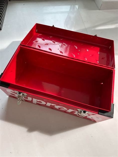 Supreme Diamond Plate Tool Box Red Furniture And Home Living Home Decor
