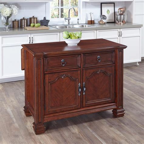 Home used depot ab grade engineered american walnut flooring/china wood flooring. Cabin Creek Wood Drop Leaf Breakfast Bar Kitchen Island ...
