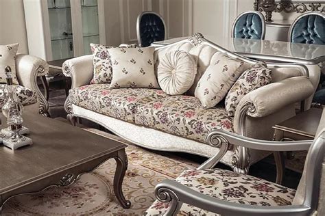 Casa Padrino Luxury Baroque Living Room Sofa Cream Beige Silver 230