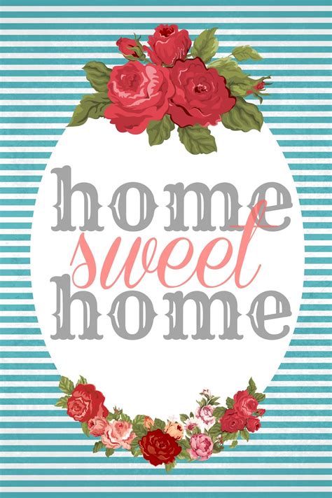 “home Sweet Home” Free Printables Kami Watson