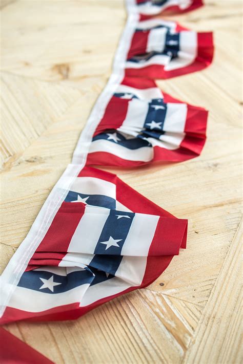 72 X 6 Patriotic Bunting Garland American Flag Polyester