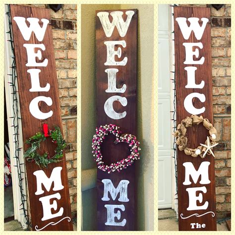 Front Door Welcome Sign Personalilzed House Warming Sign Home Sweet