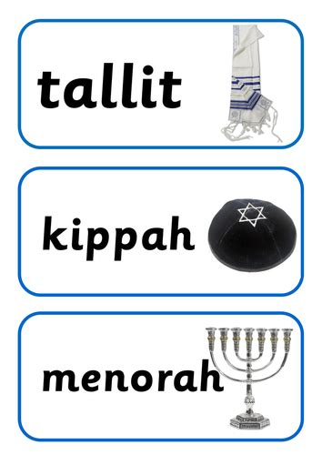 Judaism Key Words Display Cards Teaching Resources
