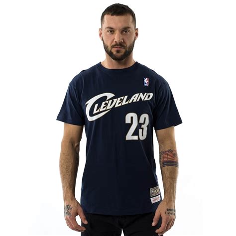 Mitchell And Ness T Shirt Lebron 23 Player Name And Number Cleveland