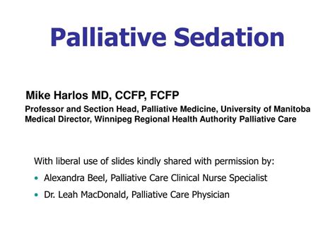 Ppt Palliative Sedation Powerpoint Presentation Free Download Id