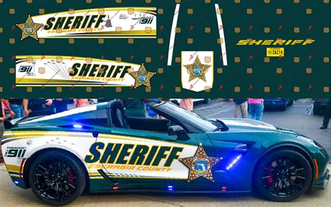 Escambia County, FL Sheriff's Office Corvette — Cardinal Police Diecast