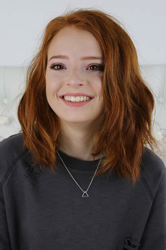 Image Of Red Haired Teenage Girl 14 15 With Pale Skin And Freckles Sat