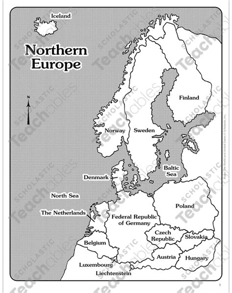 Maps Of Northern Europe Labeled And Unlabeled Printable Maps And