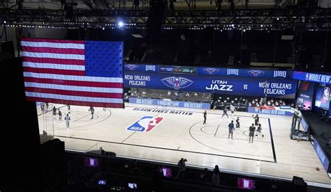 Jazz Pelicans Kneel During National Anthem Before Nba Restart