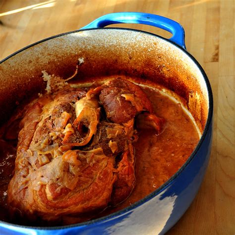 Preheat your oven to 350 degrees. Blondie's Cakes: Pork Shoulder Braised in Cider and a Giveaway