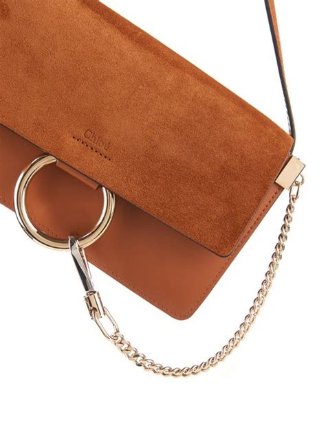 Faye Small Leather And Suede Cross Body Bag Chloé Matchesfashion Us