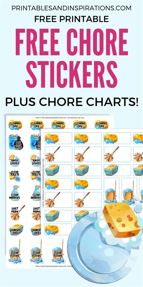 Free Printable Chore Charts And Chore Planner Stickers Printables