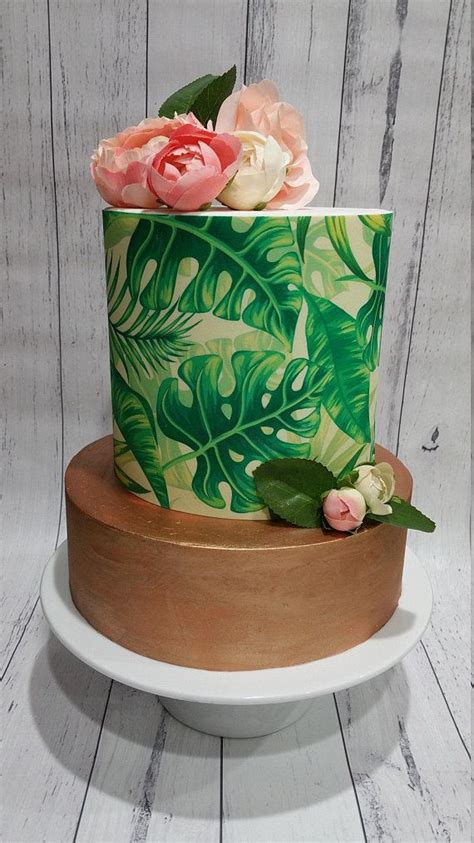 Check spelling or type a new query. Edible Image cake wrap - tropical leaf print (With images ...