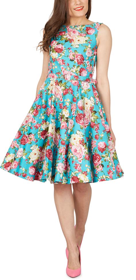audrey hepburn style floral vintage divinity 1950s rockabilly swing pin up dress ebay