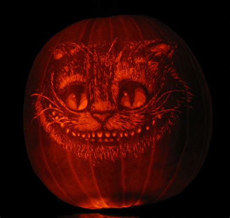 The Cheshire Cat From Alice In Wonderland Pumpkin Carving Cat Pumpkin