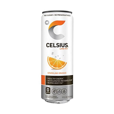 Celsius Sparkling Orange Energy Drink 12 Fl Oz
